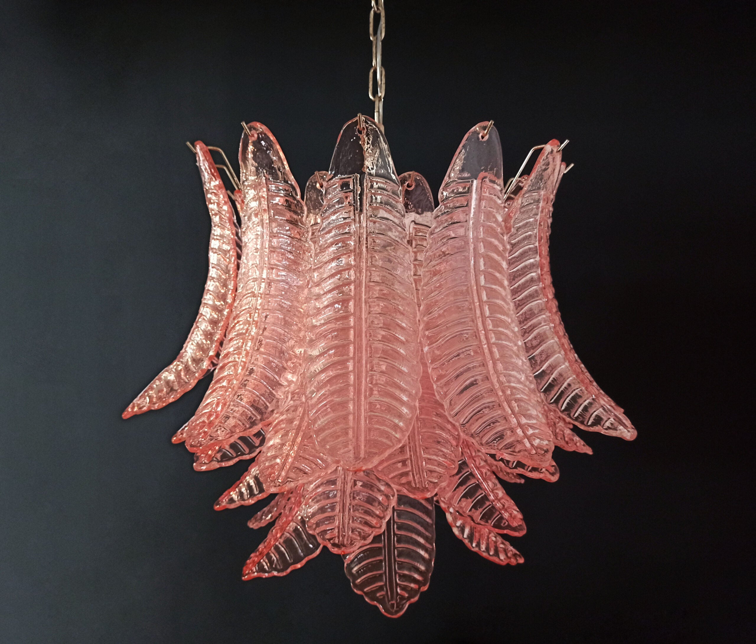 Murano Lysekrone | 36 Rosa Felciglass