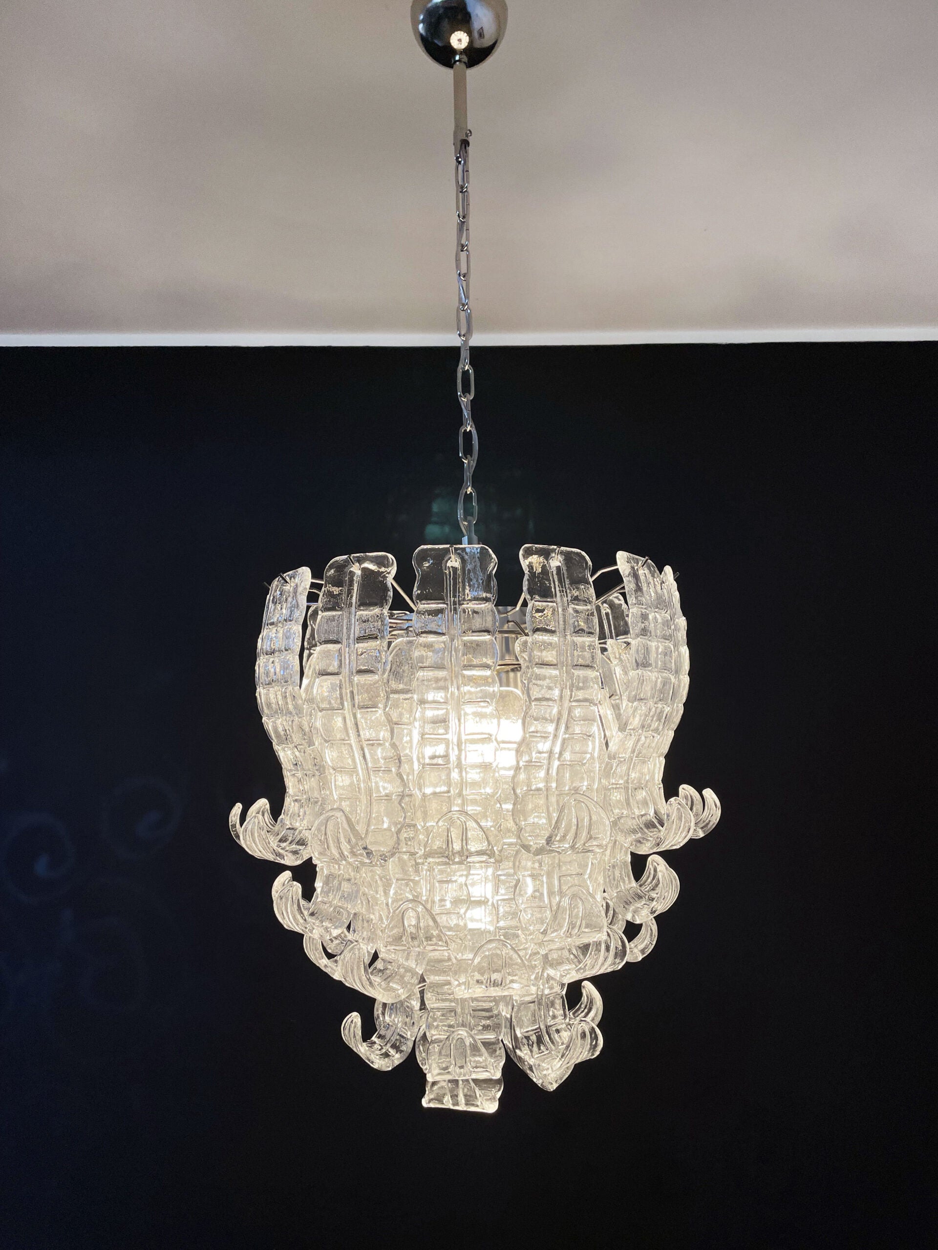 Murano Lysekrone – 41 Klare Felciglass – detalj 3 – Murano Classics