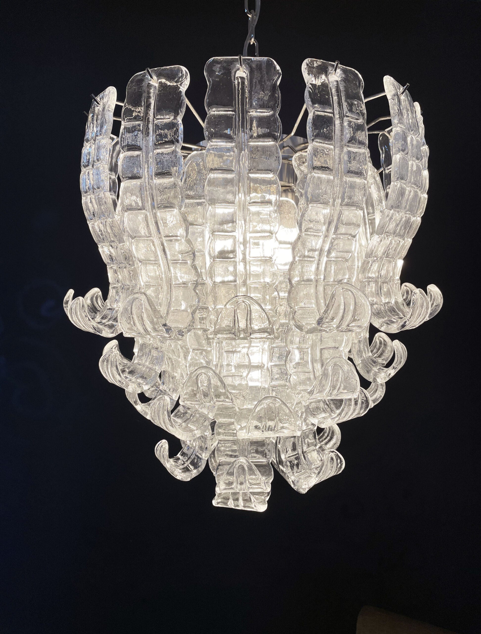 Murano Lysekrone – 41 Klare Felciglass – detalj 5 – Murano Classics