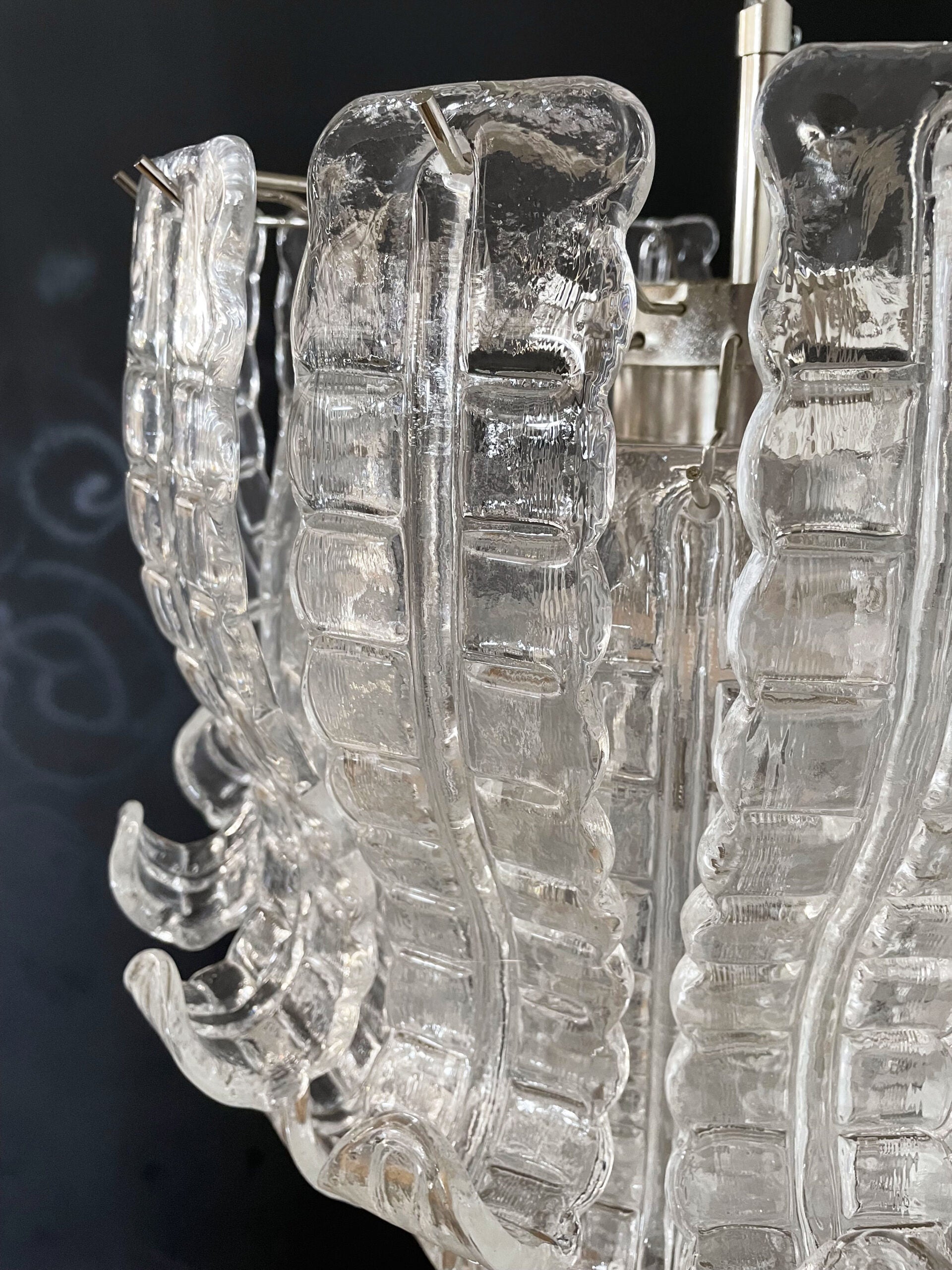 Murano Lysekrone – 41 Klare Felciglass – detalj 7 – Murano Classics