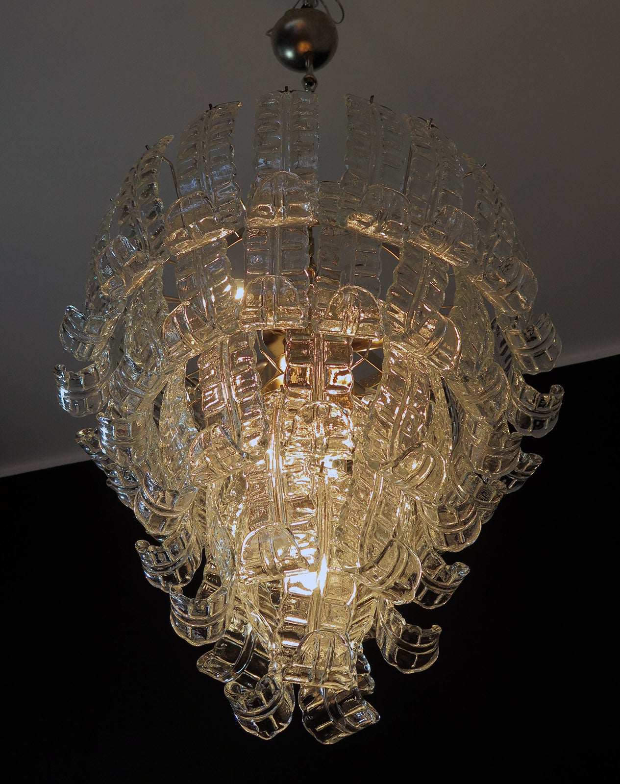 Murano Lysekrone – 52 Klare Felciglass – detalj 3 – Murano Classics