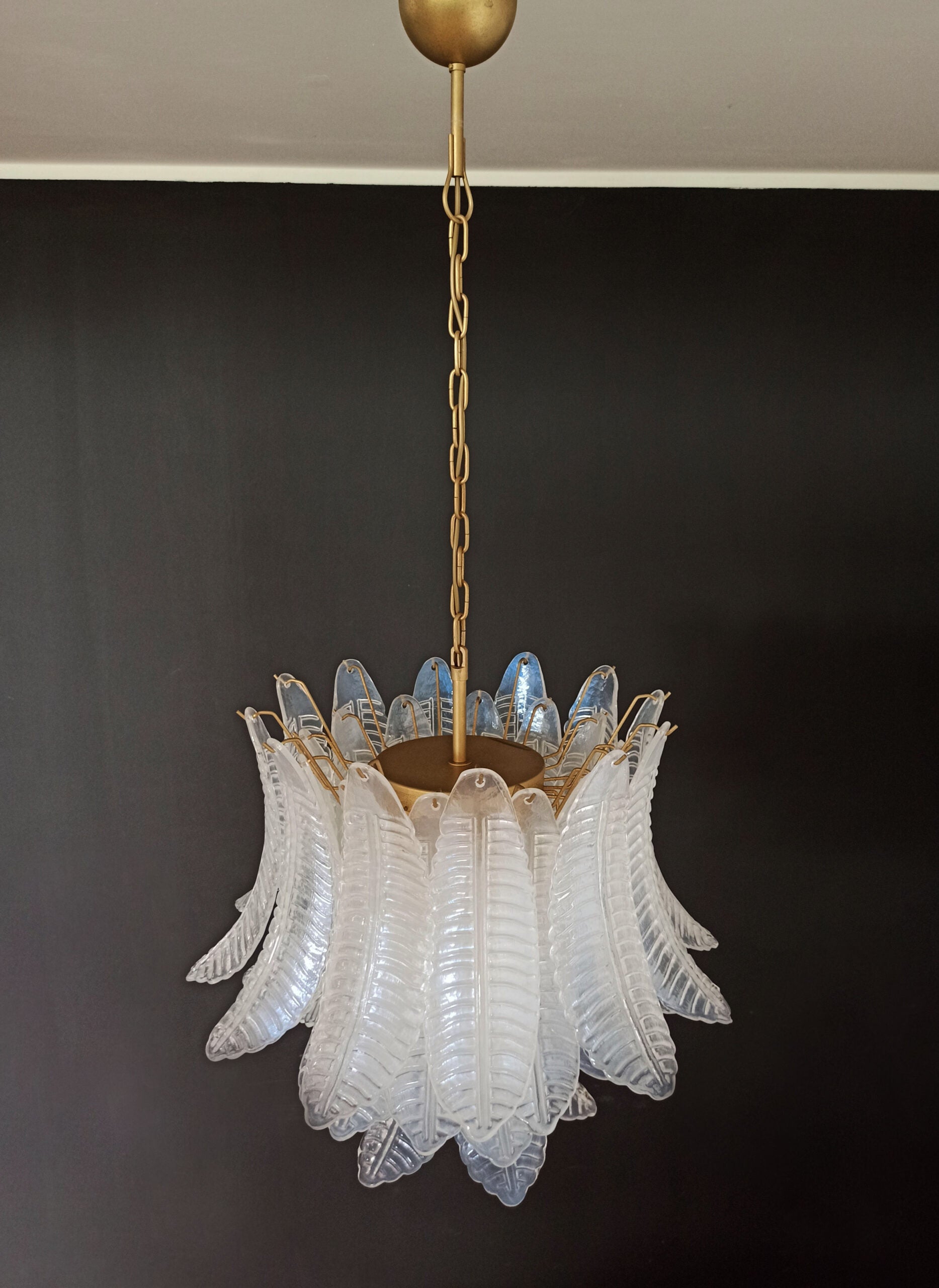 Murano Lysekrone | 36 Klare Iris Felciglass