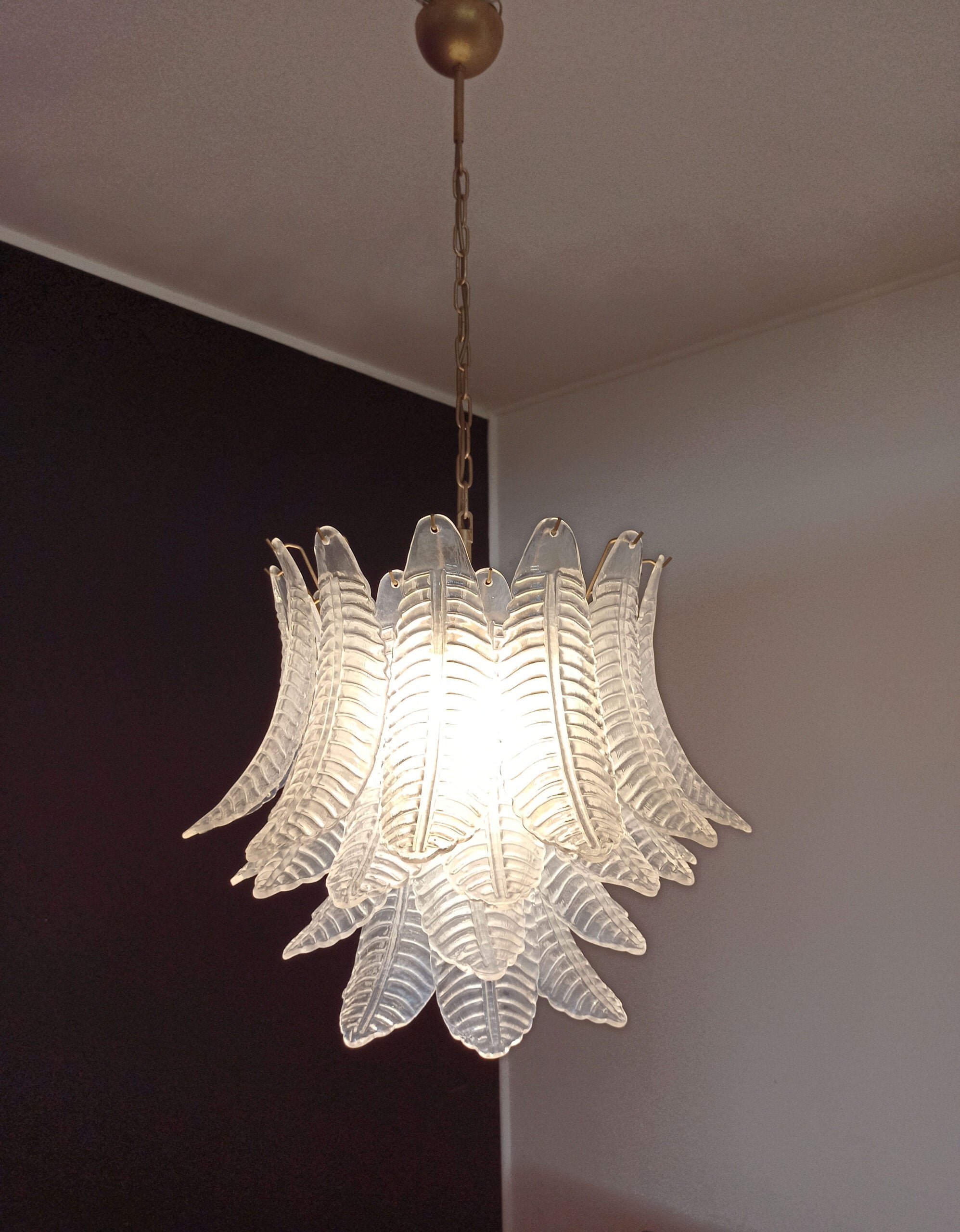 Murano Lysekrone | 36 Klare Iris Felciglass