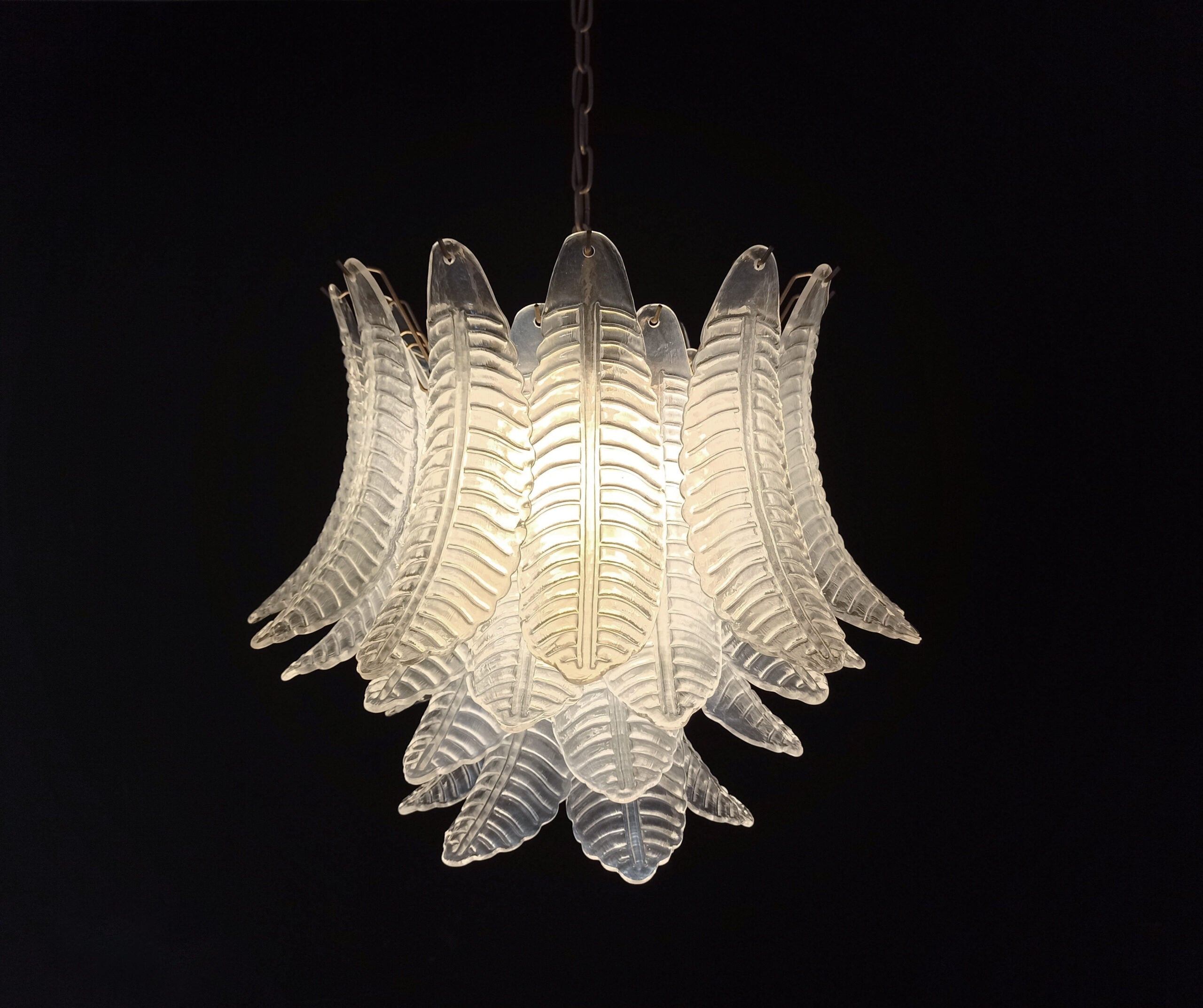 Murano Lysekrone | 36 Klare Iris Felciglass
