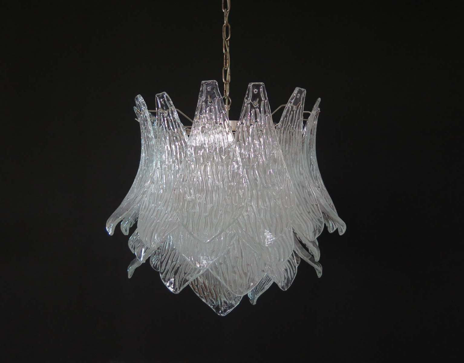 Murano Lysekrone – 38 Klare Crostoliglass – detalj 9 – Murano Classics