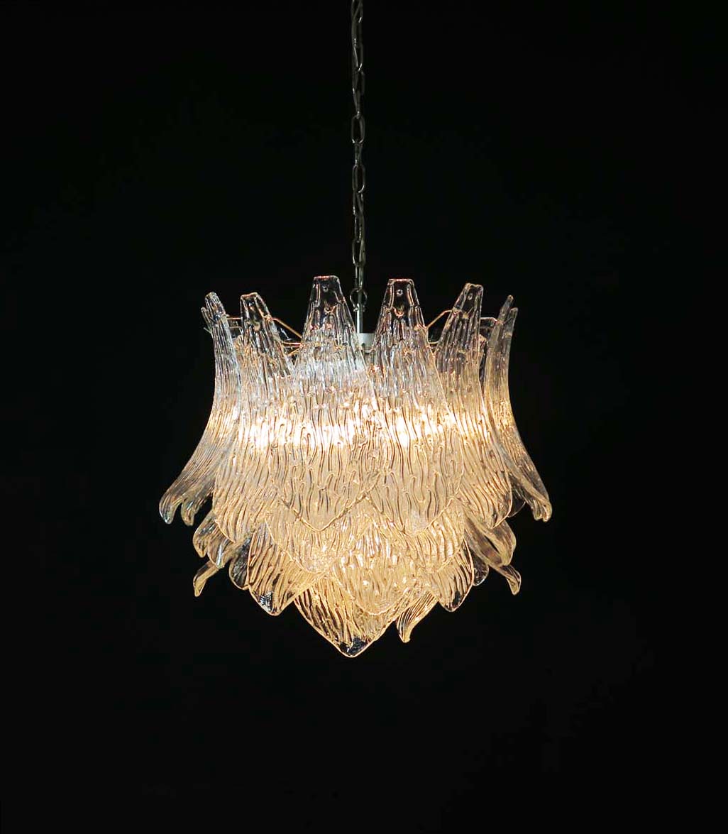 Murano Lysekrone – 38 Klare Crostoliglass – detalj 4 – Murano Classics