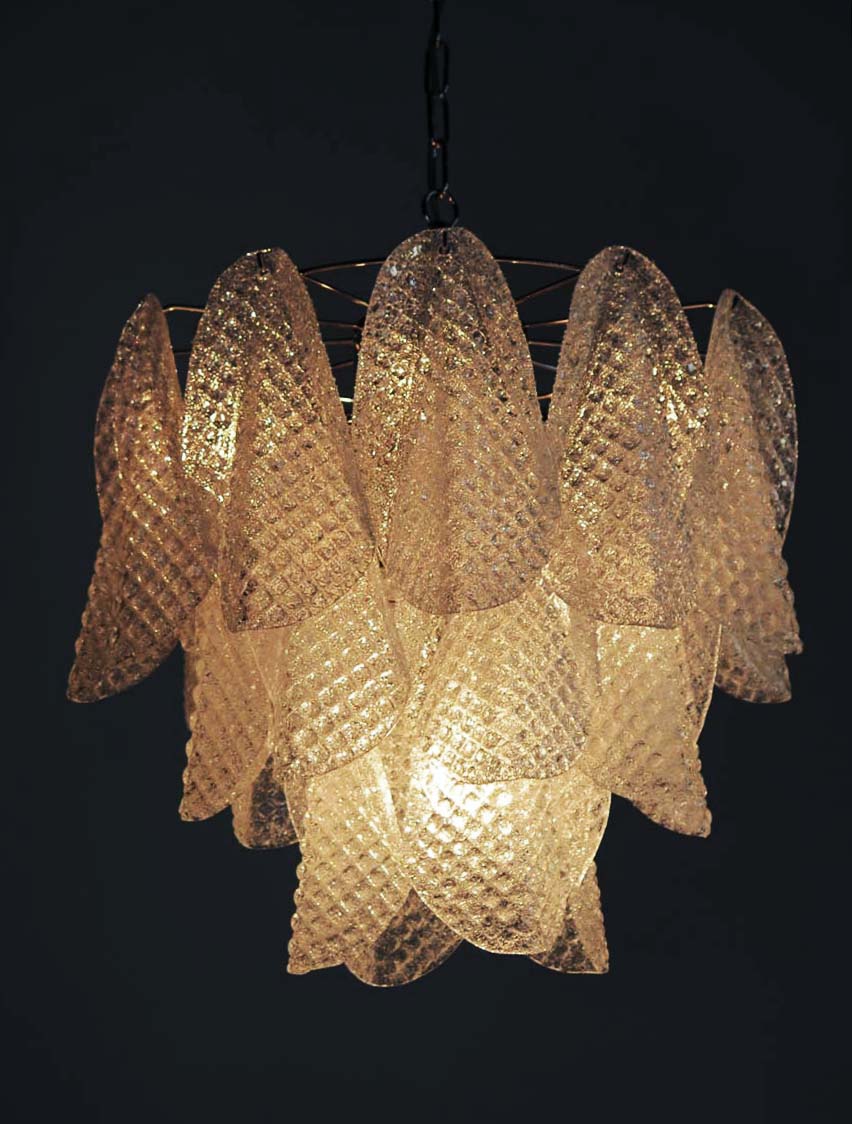 Murano Lysekrone – 23 Klare Rondiniglass – detalj 5 – Murano Classics