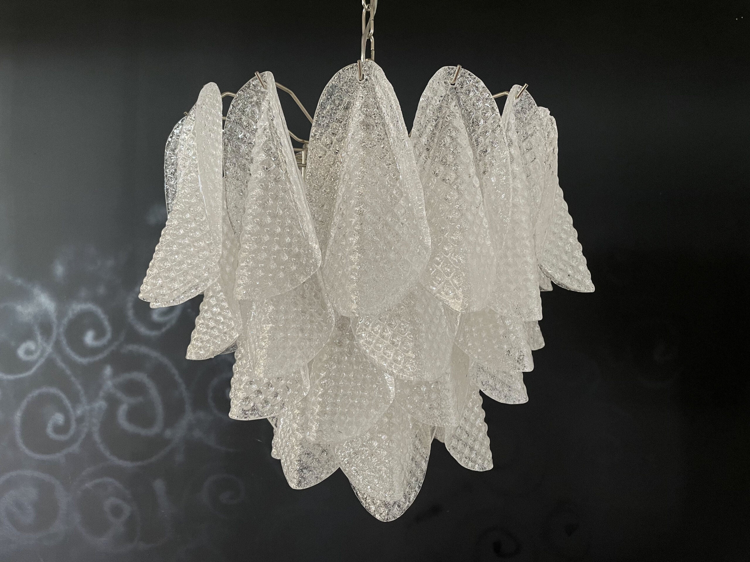 Murano Lysekrone – 41 Klare Rondiniglass – detalj 4 – Murano Classics