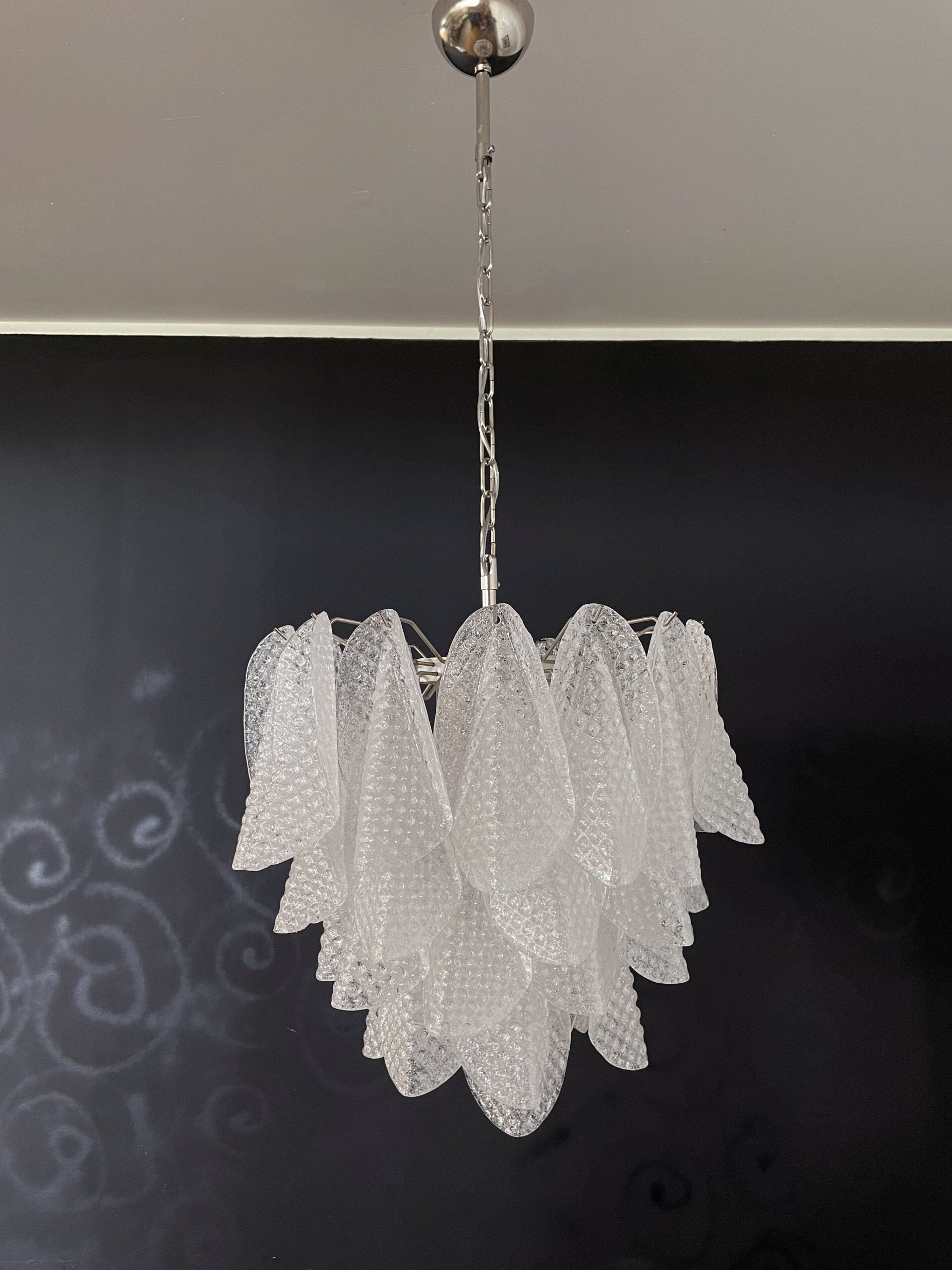 Murano Lysekrone – 41 Klare Rondiniglass – detalj 5 – Murano Classics