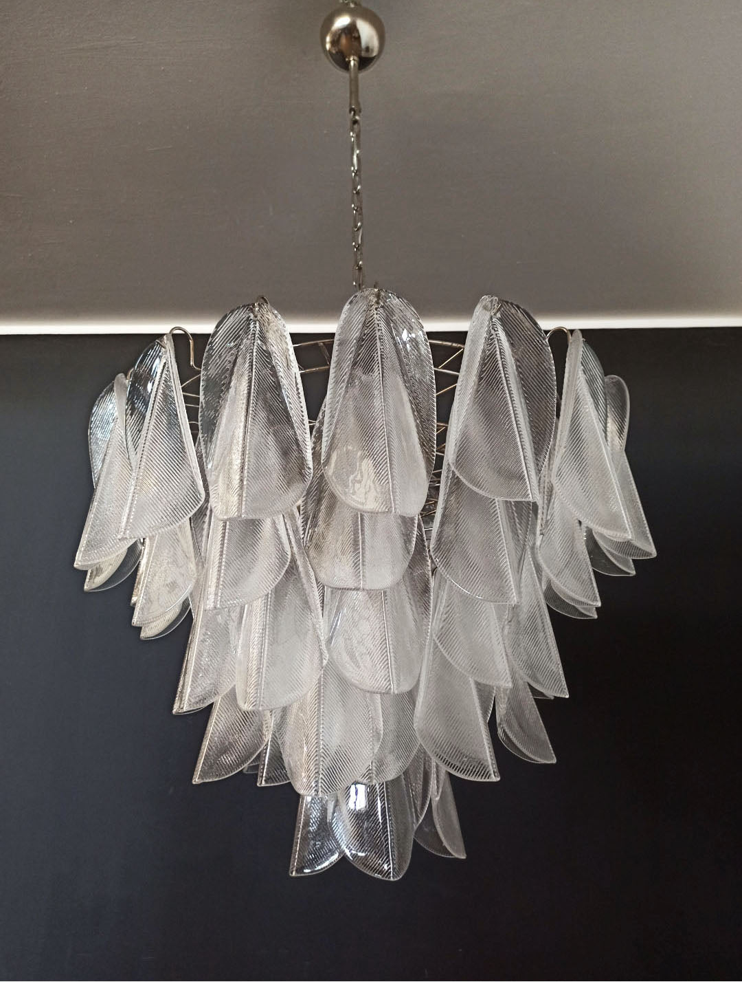 Murano Lysekrone | 57 Klare Iris Rondiniglass