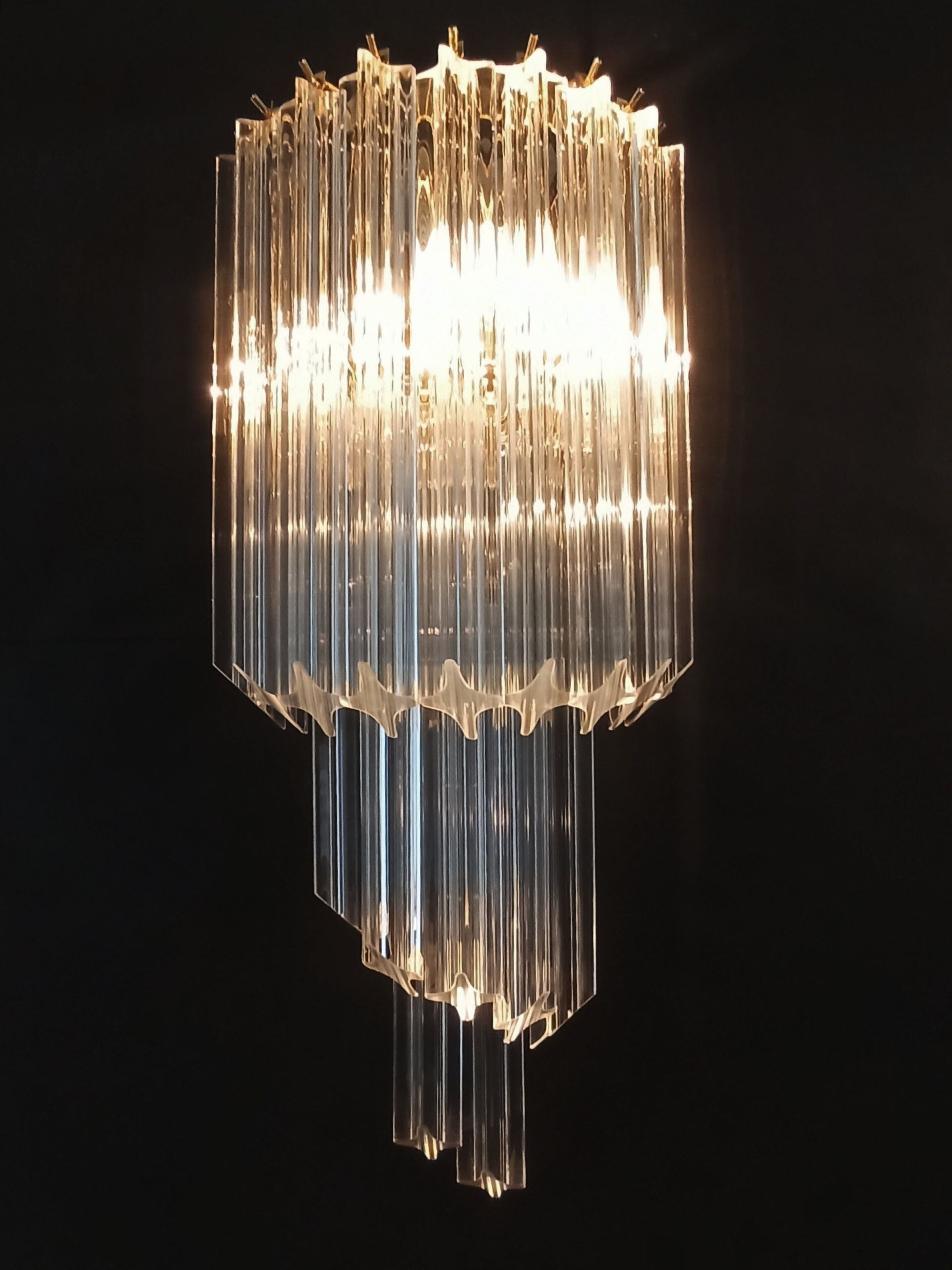 Murano Vegglampe | 16 Klare Prismeglass | 2 stk