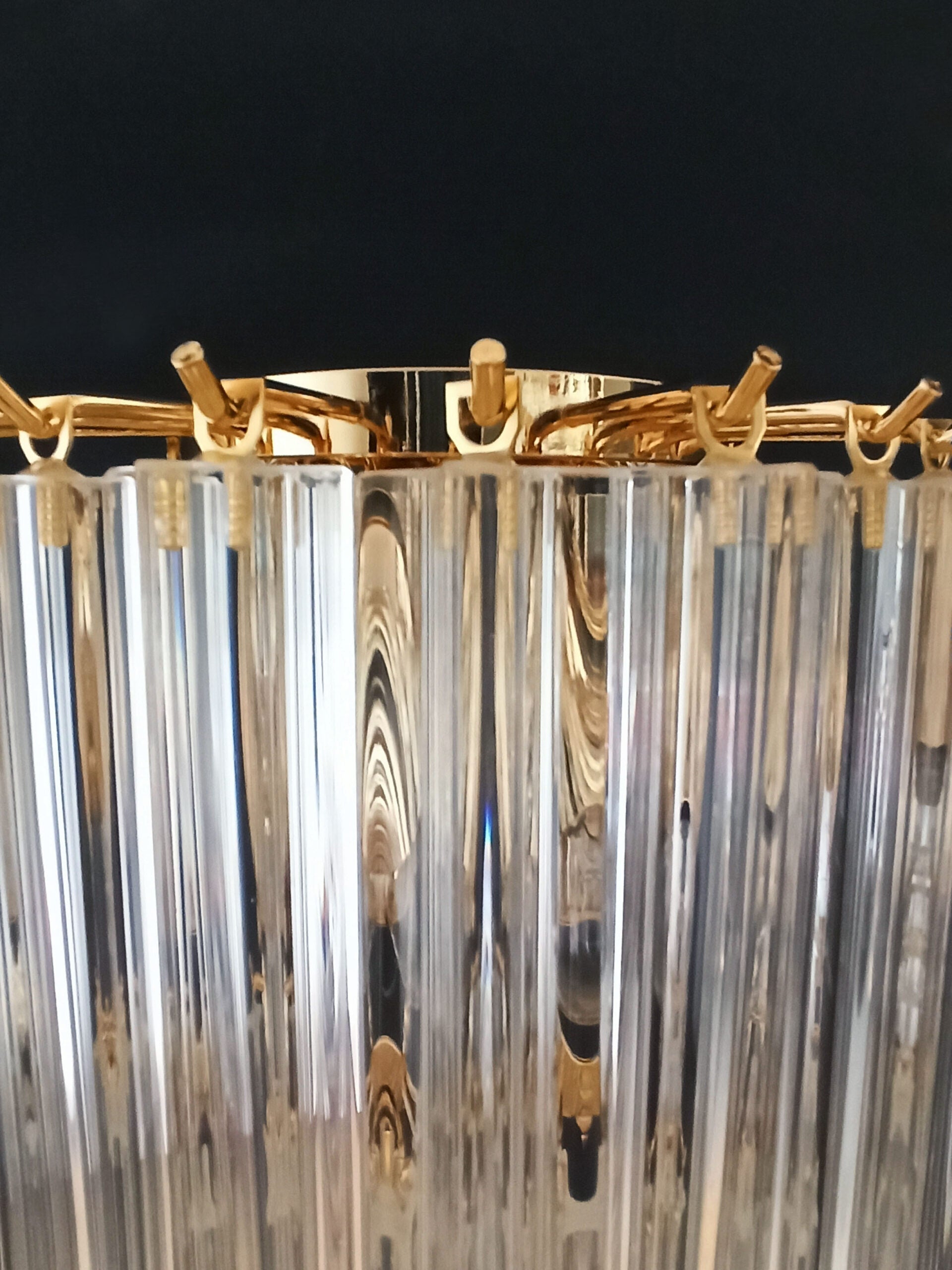 Murano Vegglampe | 16 Klare Prismeglass | 2 stk