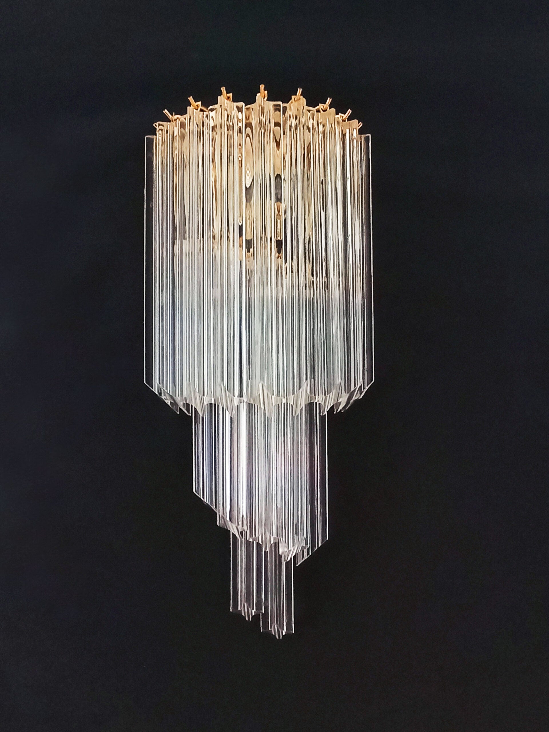 Murano Vegglampe | 16 Klare Prismeglass | 2 stk