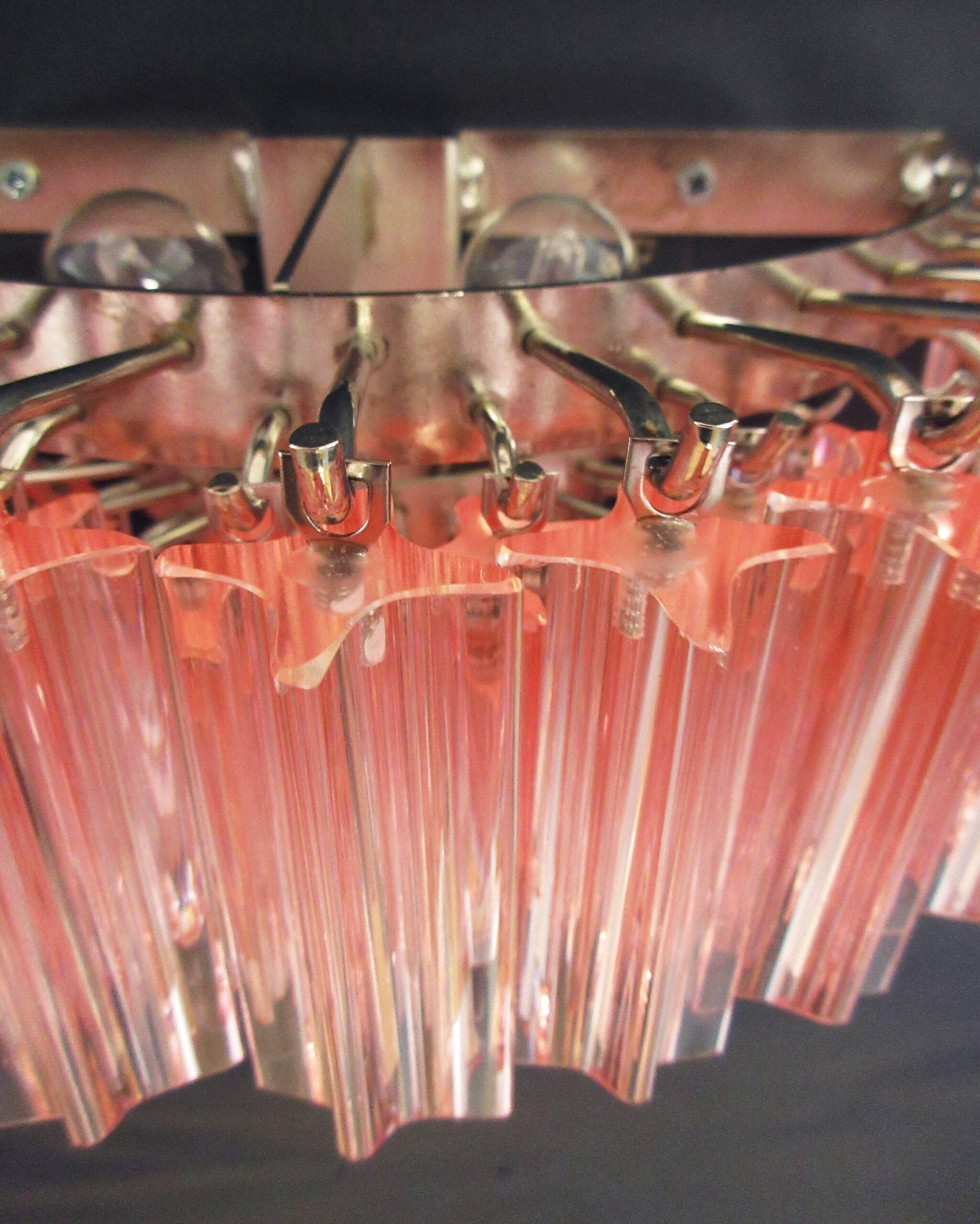 Murano Vegglampe | 63 Rosa Prismeglass | 2 stk