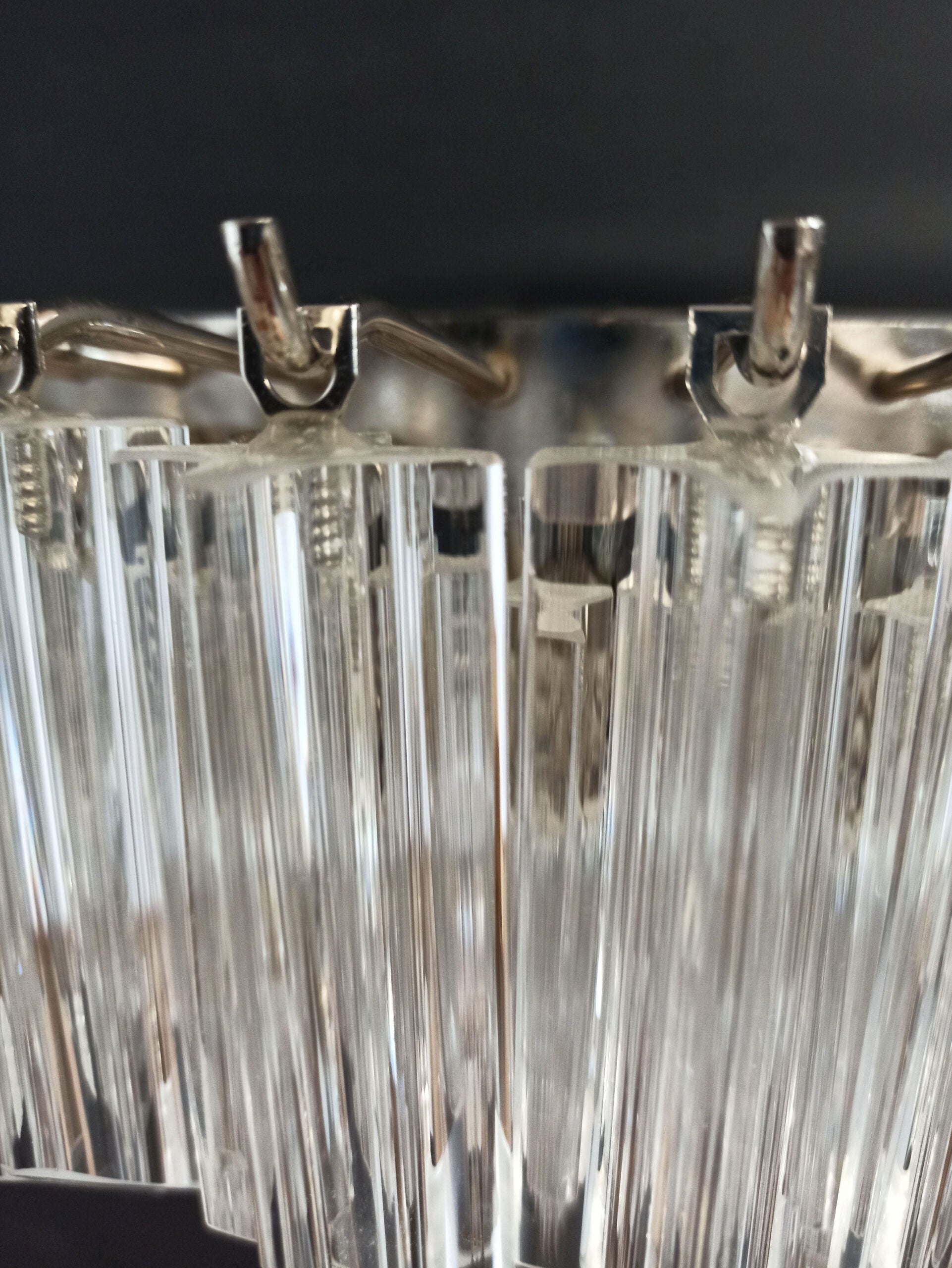 Murano Vegglampe | 63 Klare Prismeglass | 2 stk