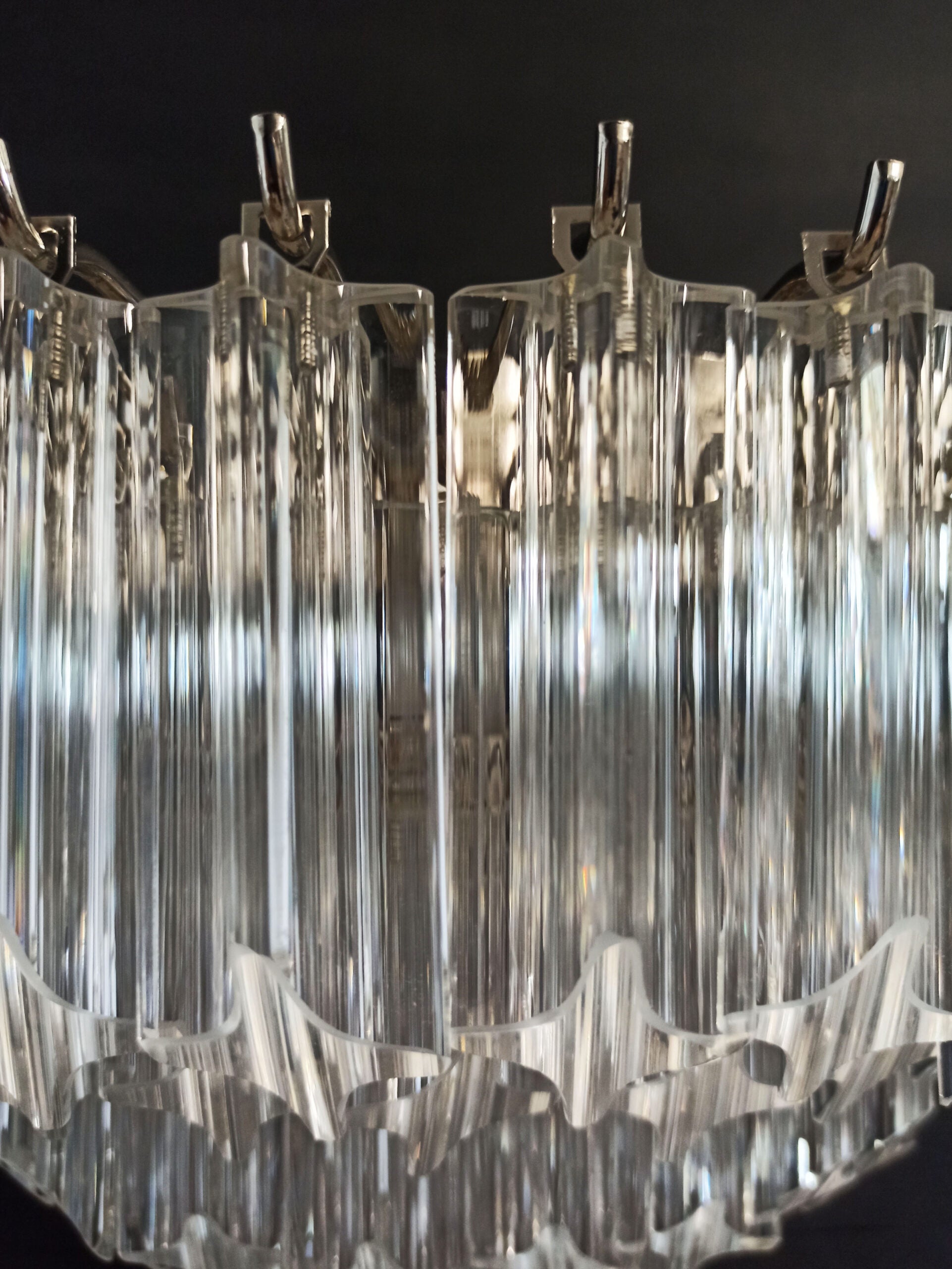 Murano Vegglampe | 63 Klare Prismeglass | 2 stk