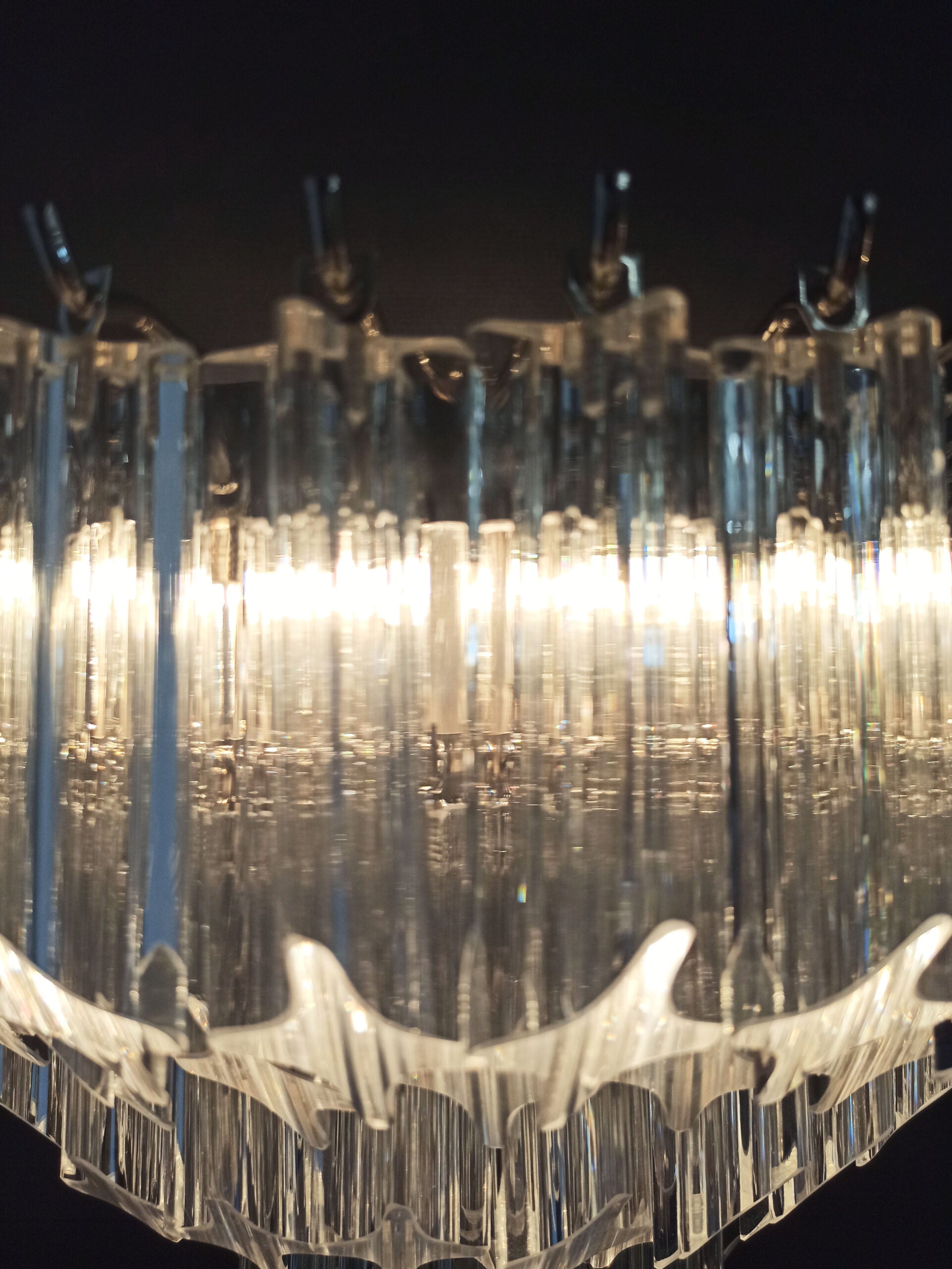 Murano Vegglampe | 63 Klare Prismeglass | 2 stk