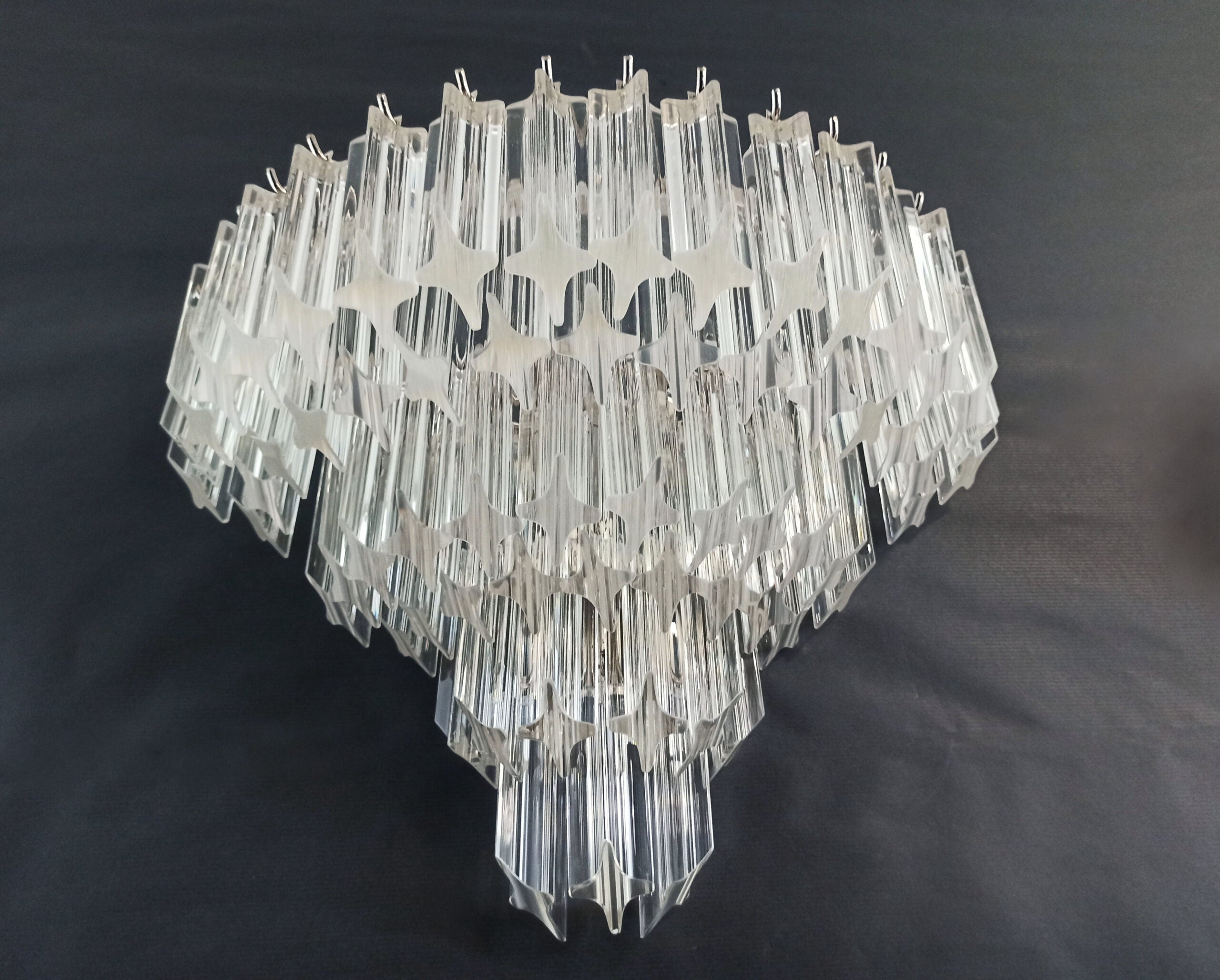 Murano Vegglampe | 63 Klare Prismeglass | 2 stk