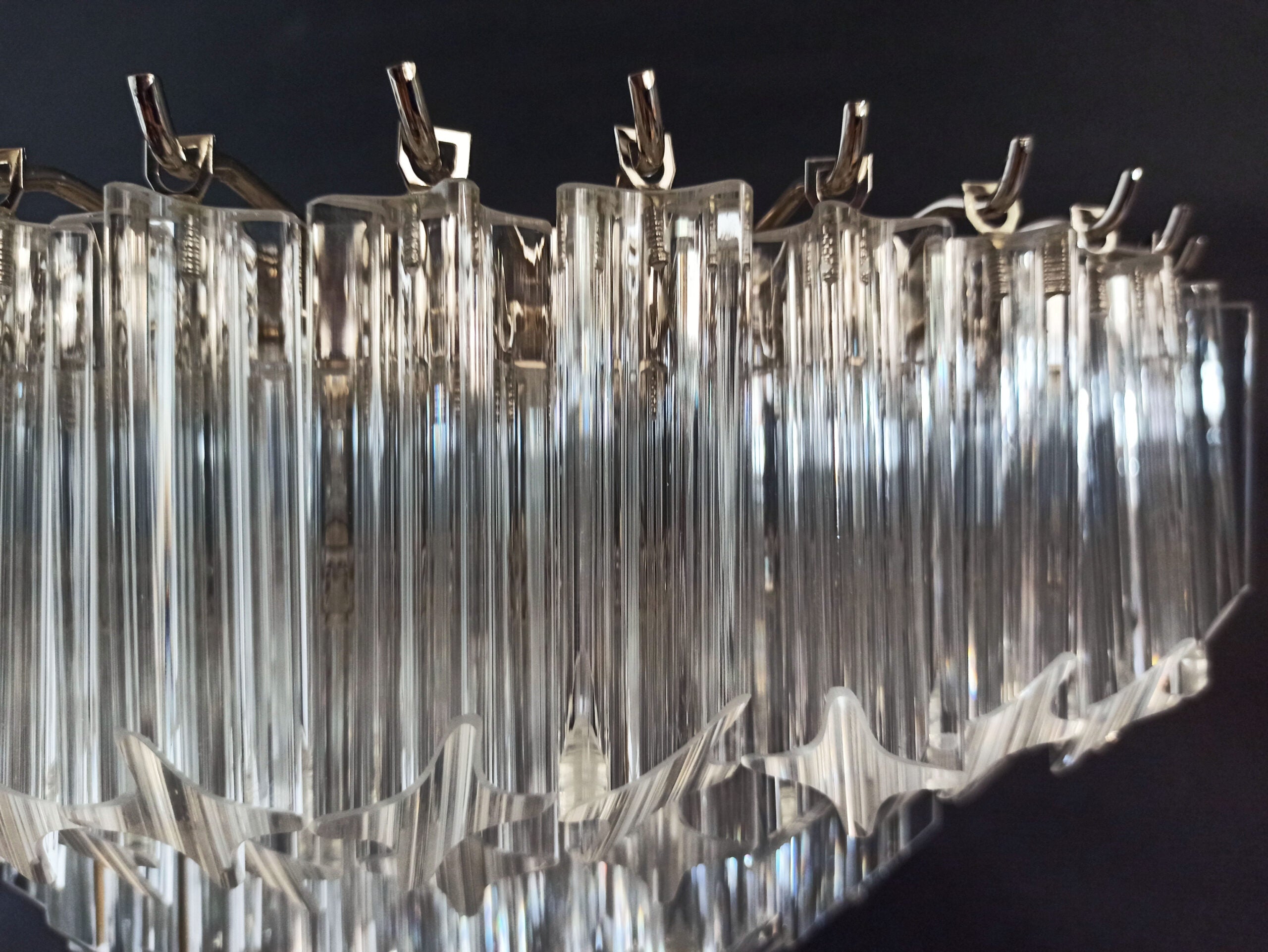 Murano Vegglampe | 63 Klare Prismeglass | 2 stk