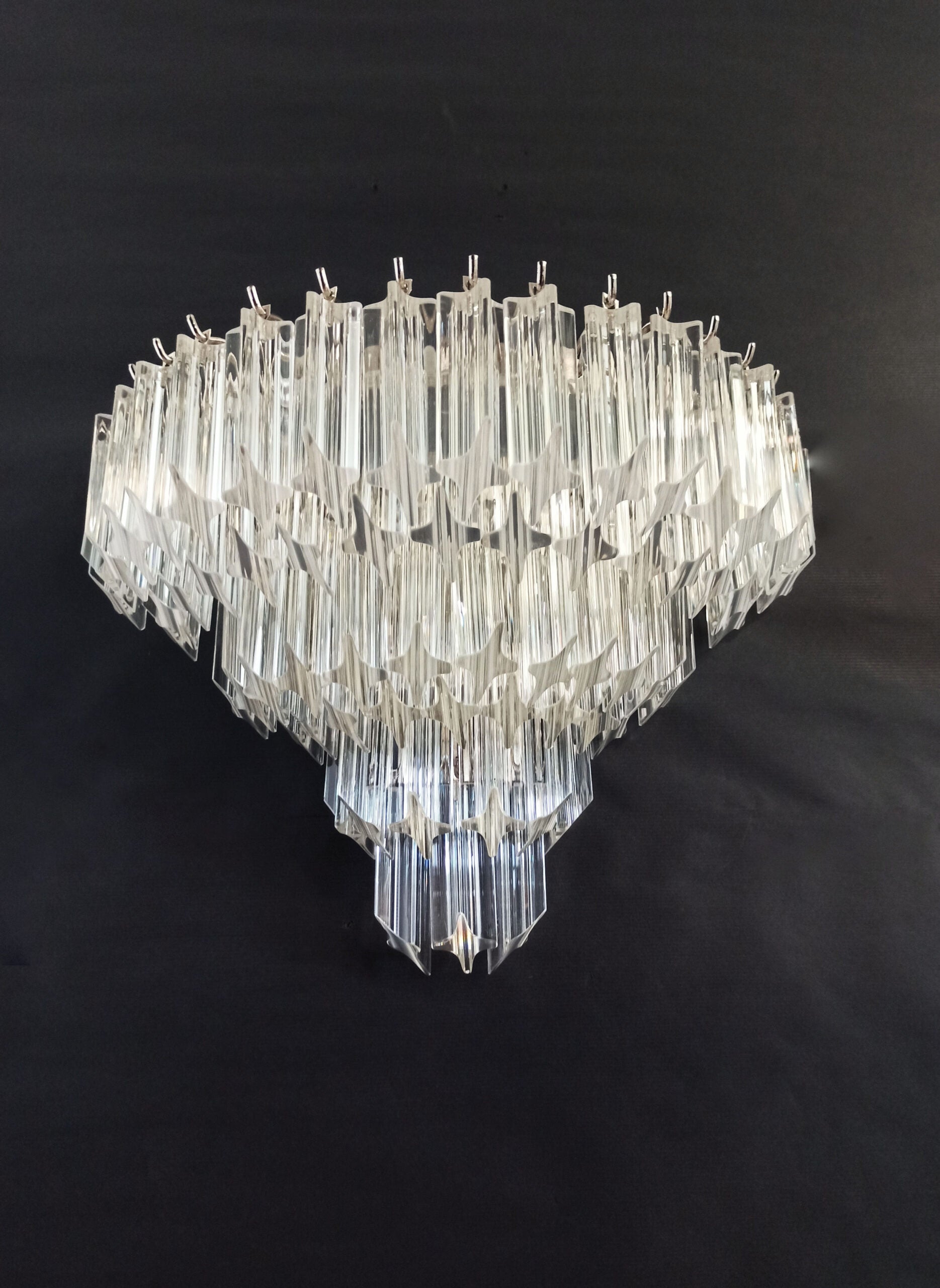 Murano Vegglampe | 63 Klare Prismeglass | 2 stk