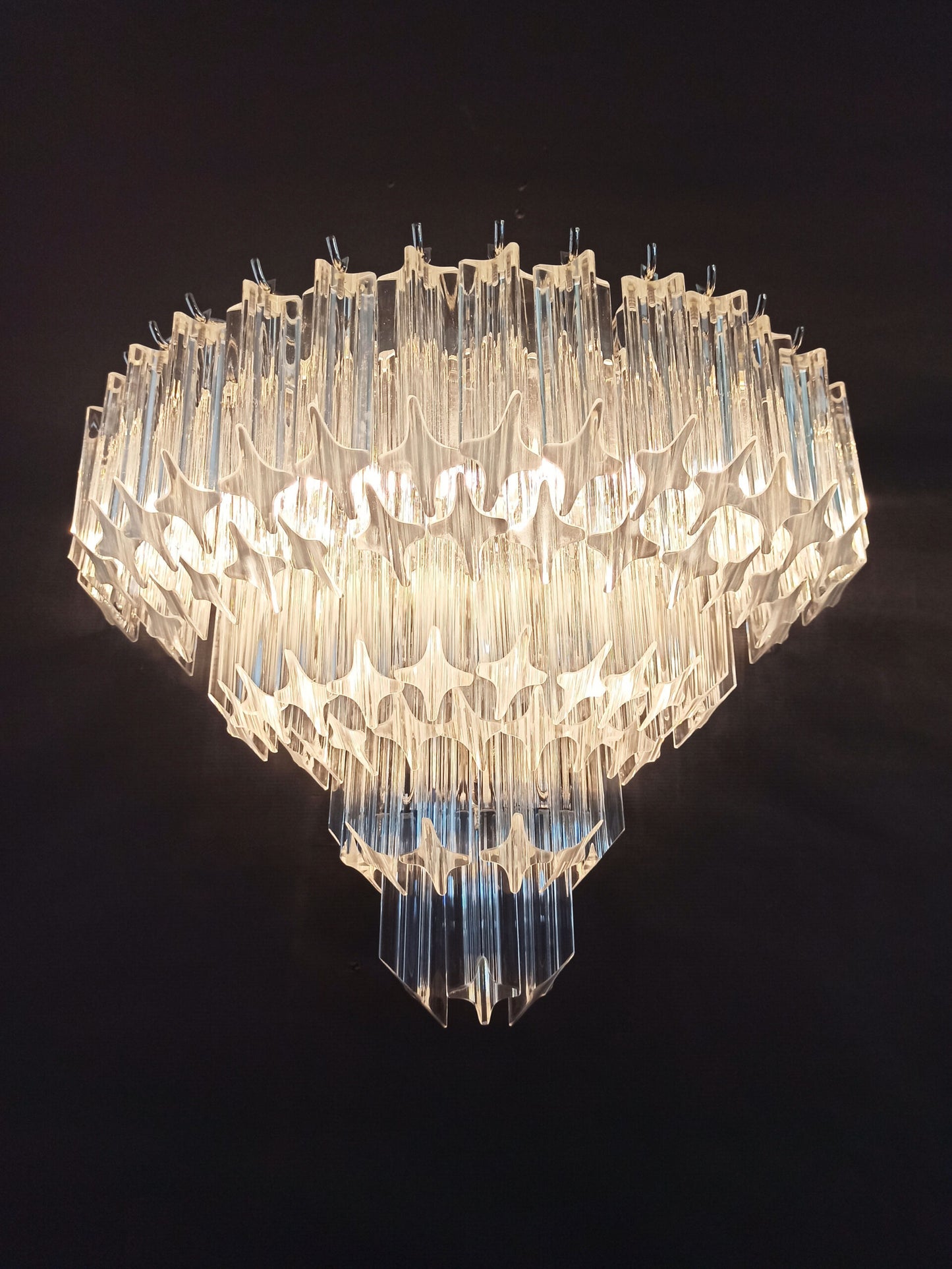Murano Vegglampe | 63 Klare Prismeglass | 2 stk