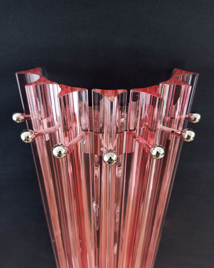 Murano Vegglampe | 7 Rosa Prismeglass | 2 stk