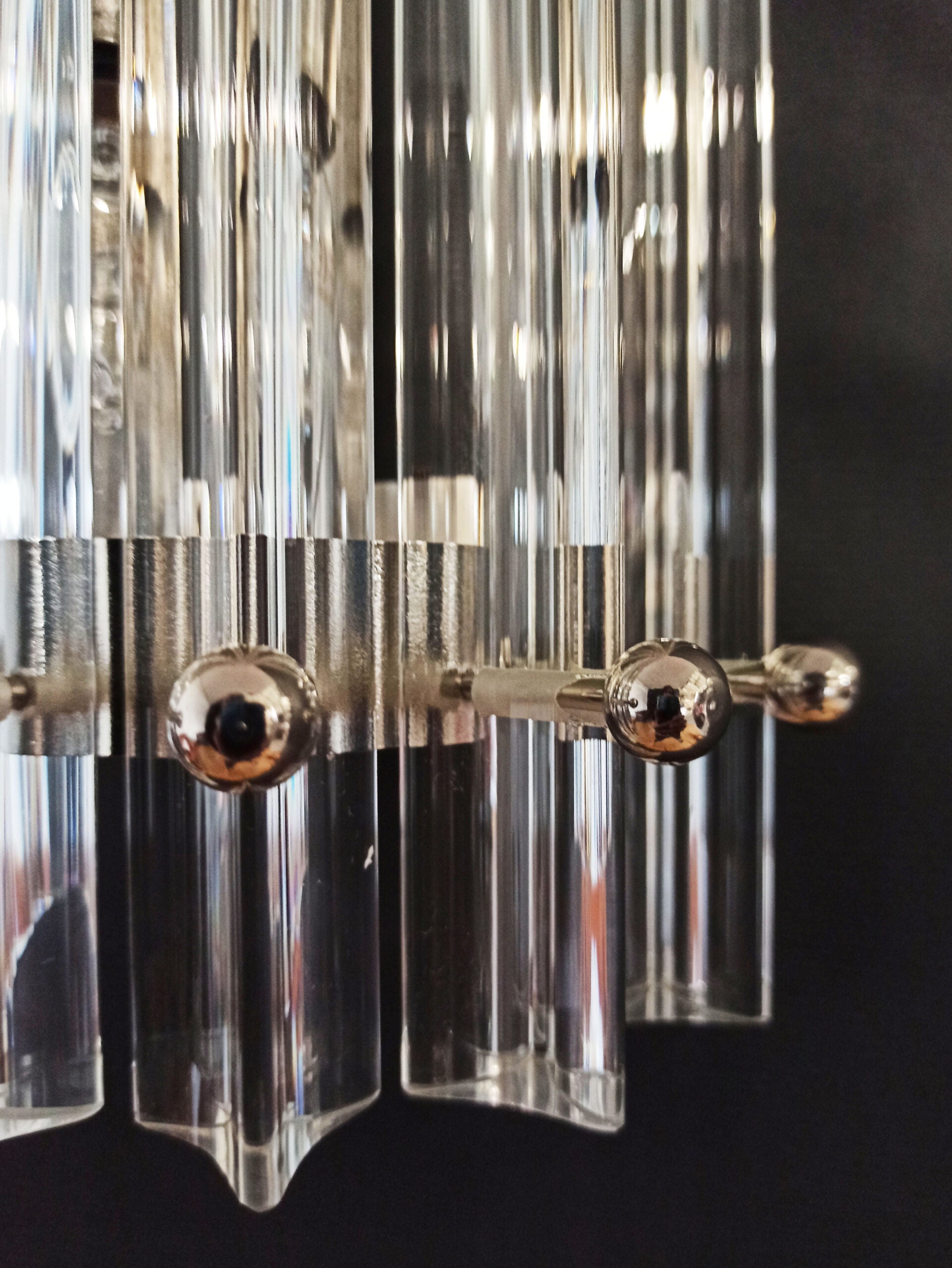 Murano Vegglampe | 7 Klare Prismeglass | 2 stk