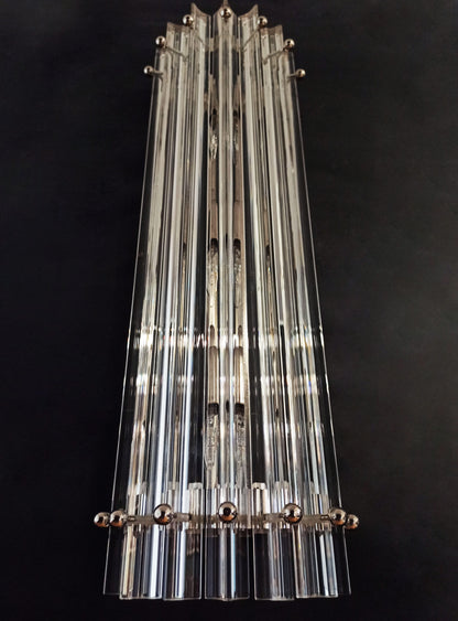 Murano Vegglampe | 7 Klare Prismeglass | 2 stk