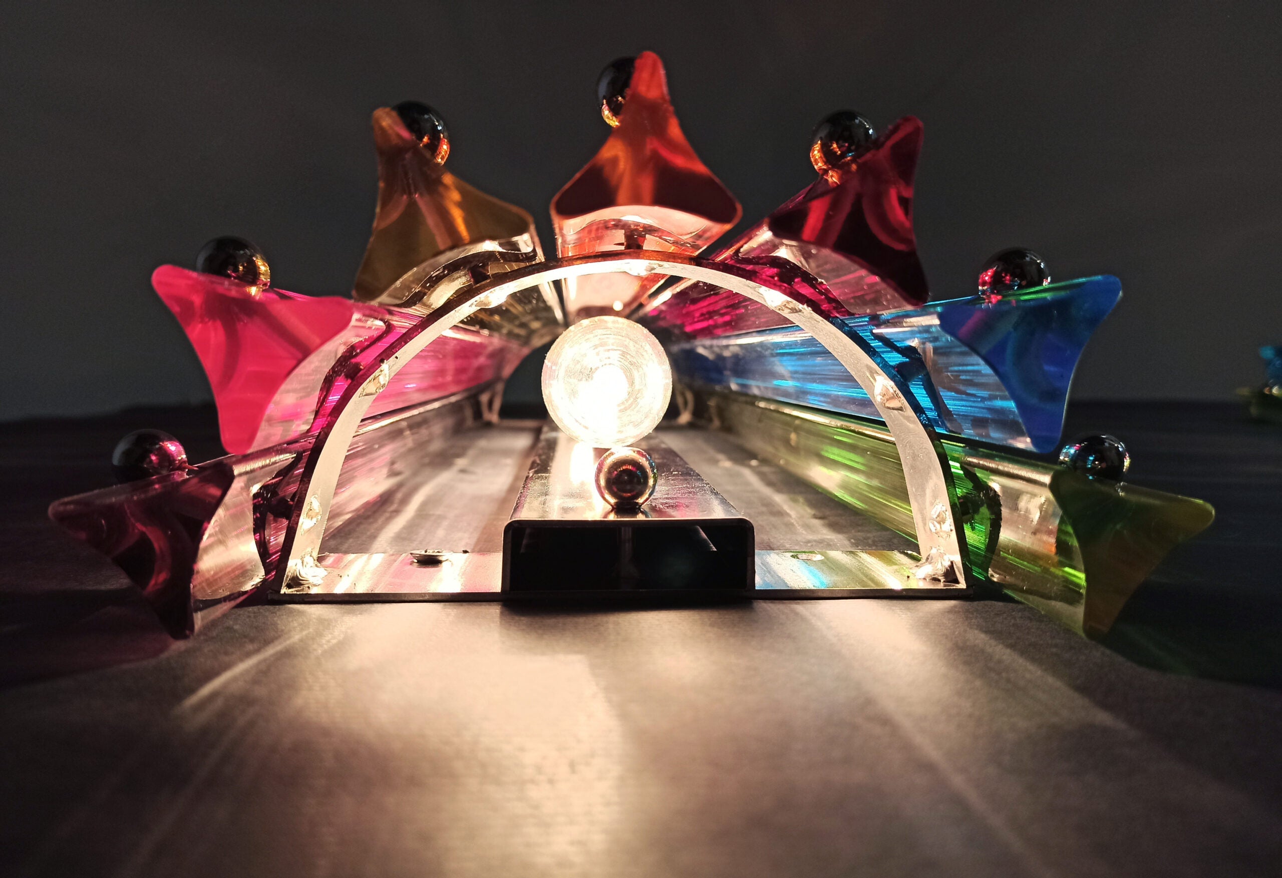 Murano Vegglampe | 7 Multifarge Prismeglass | 2 stk