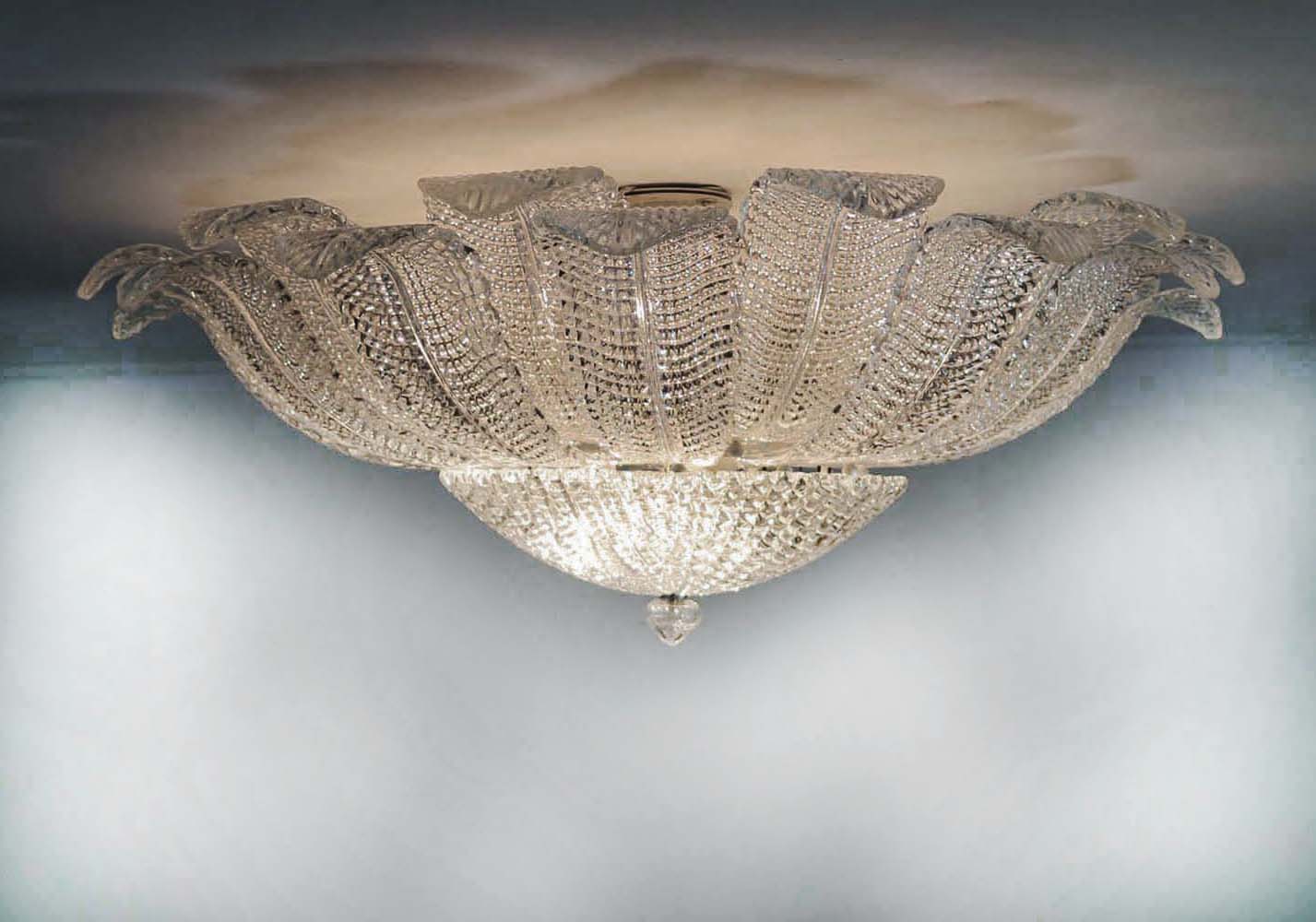Murano Taklampe – 25 Klare Barovier – detalj 3 – Murano Classics