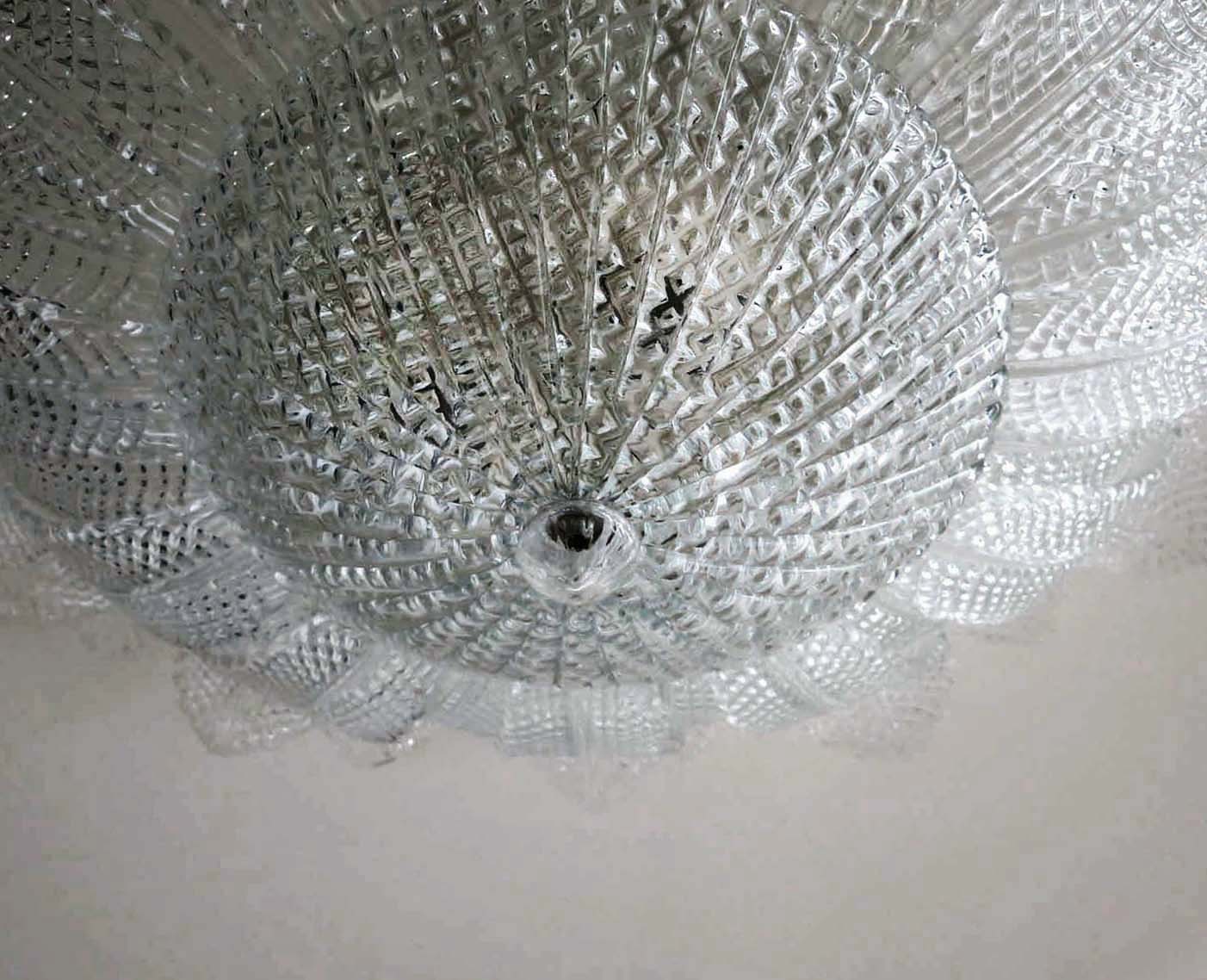 Murano Taklampe – 25 Klare Barovier – detalj 2 – Murano Classics