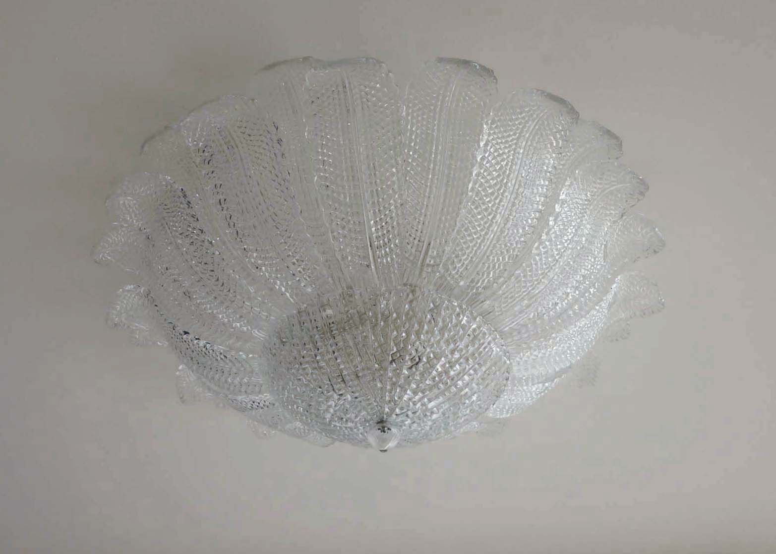 Murano Taklampe – 25 Klare Barovier – detalj 4 – Murano Classics