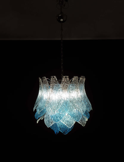 Murano Lysekrone | 38 Blå Crostoliglass