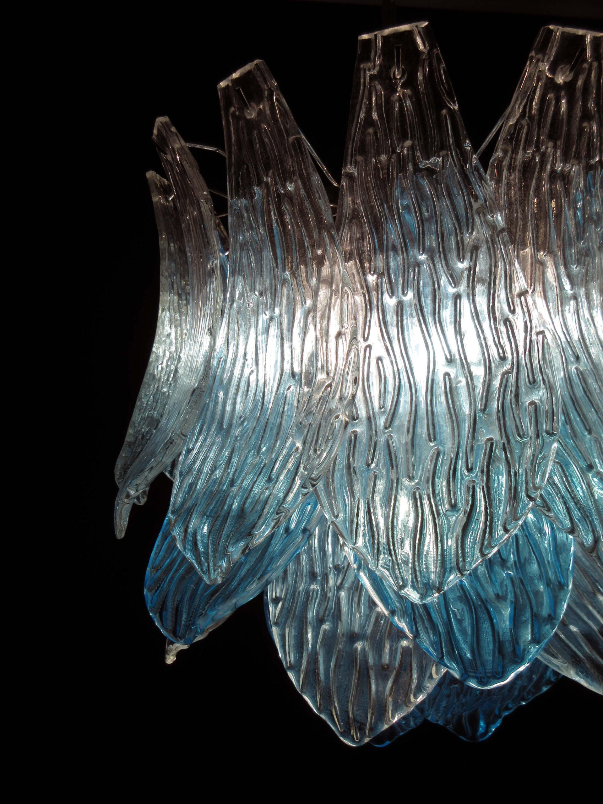 Murano Lysekrone – 38 Blå Crostoliglass – detalj 10 – Murano Classics