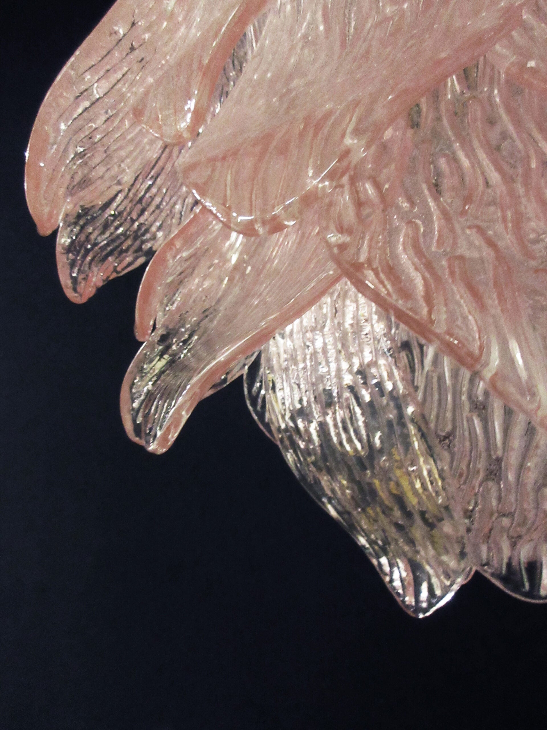 Murano Lysekrone – 38 Rosa Crostoliglass – detalj 2 – Murano Classics