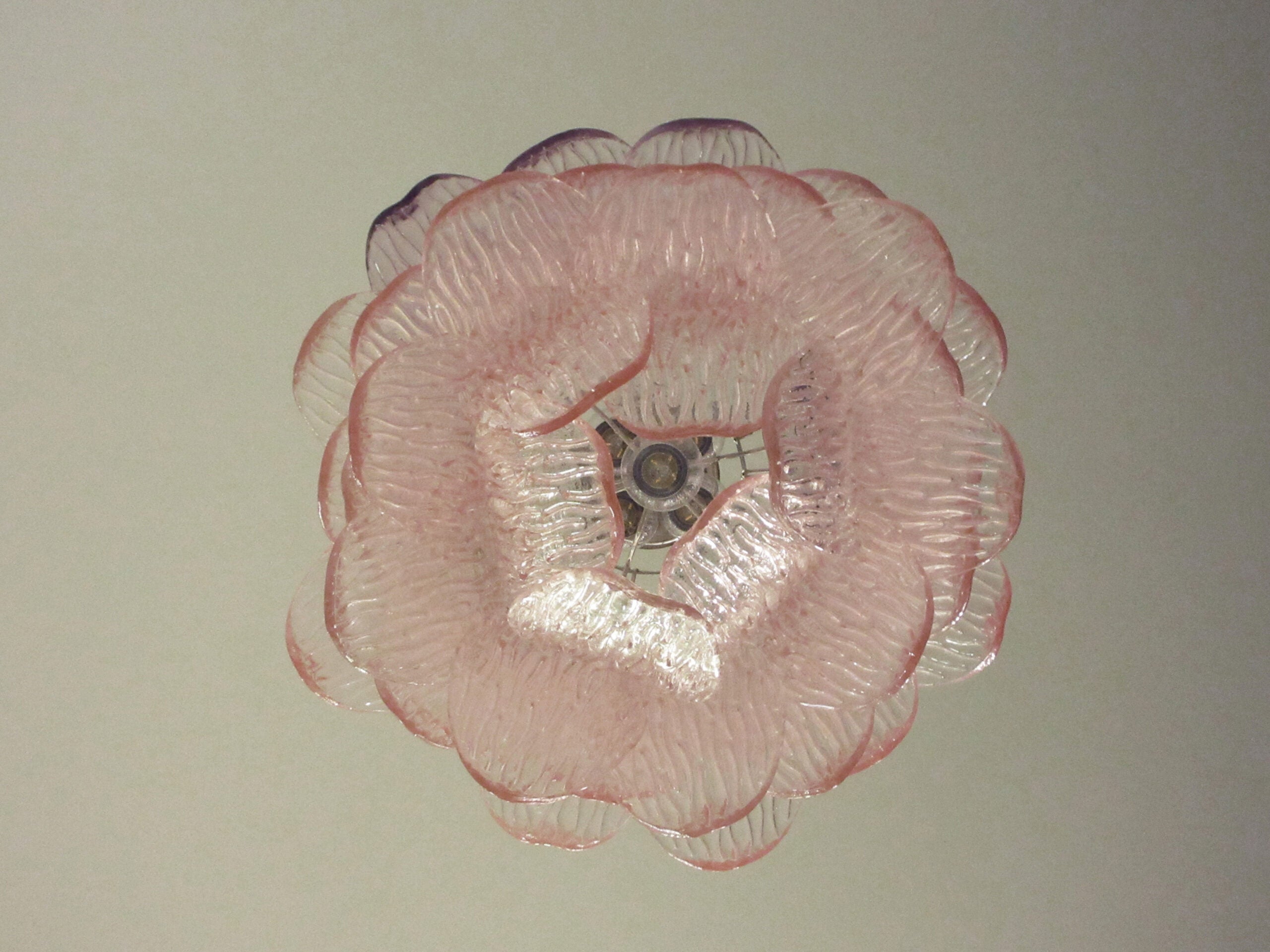 Murano Lysekrone | 38 Rosa Crostoliglass