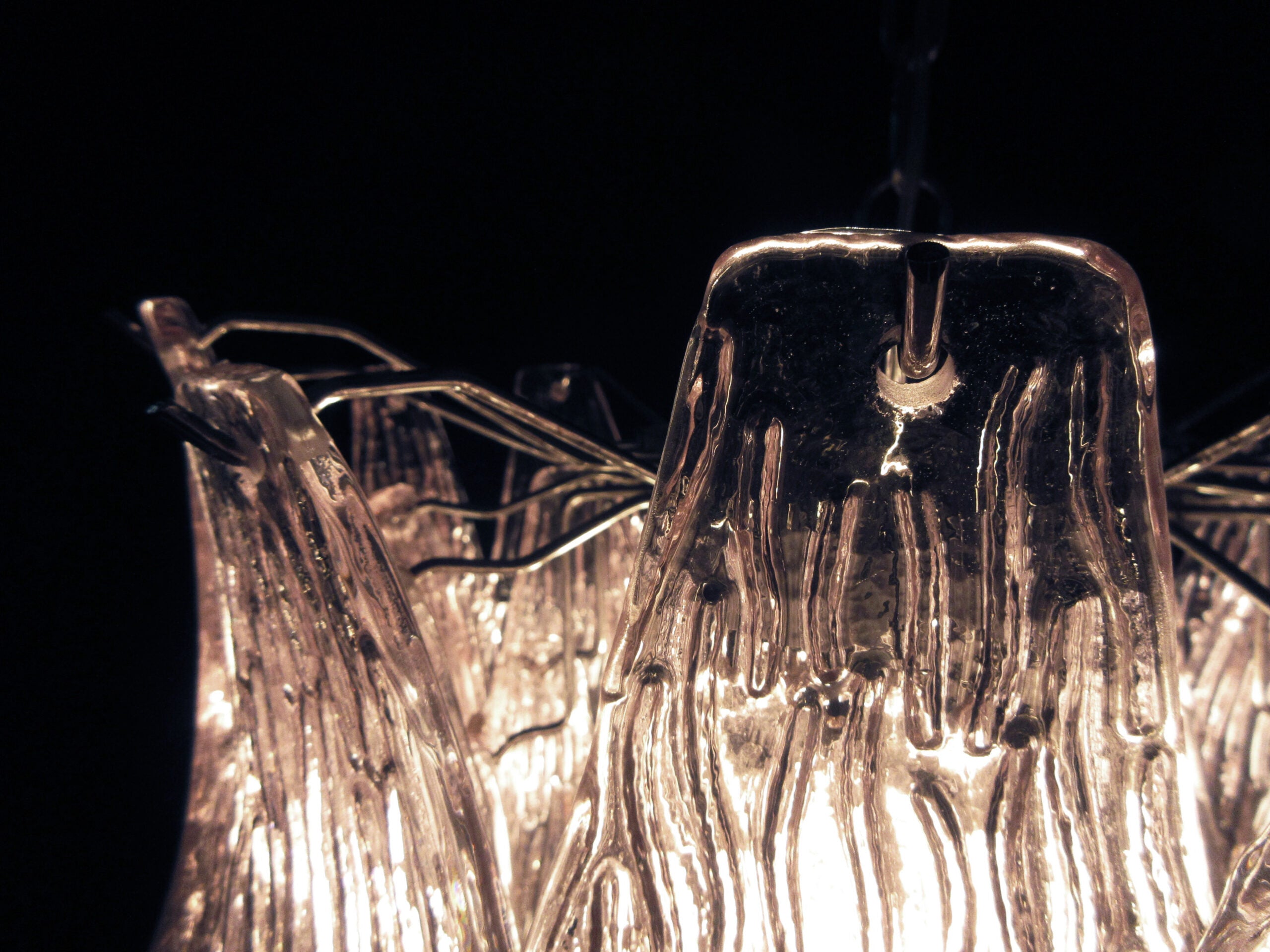 Murano Lysekrone | 38 Rosa Crostoliglass