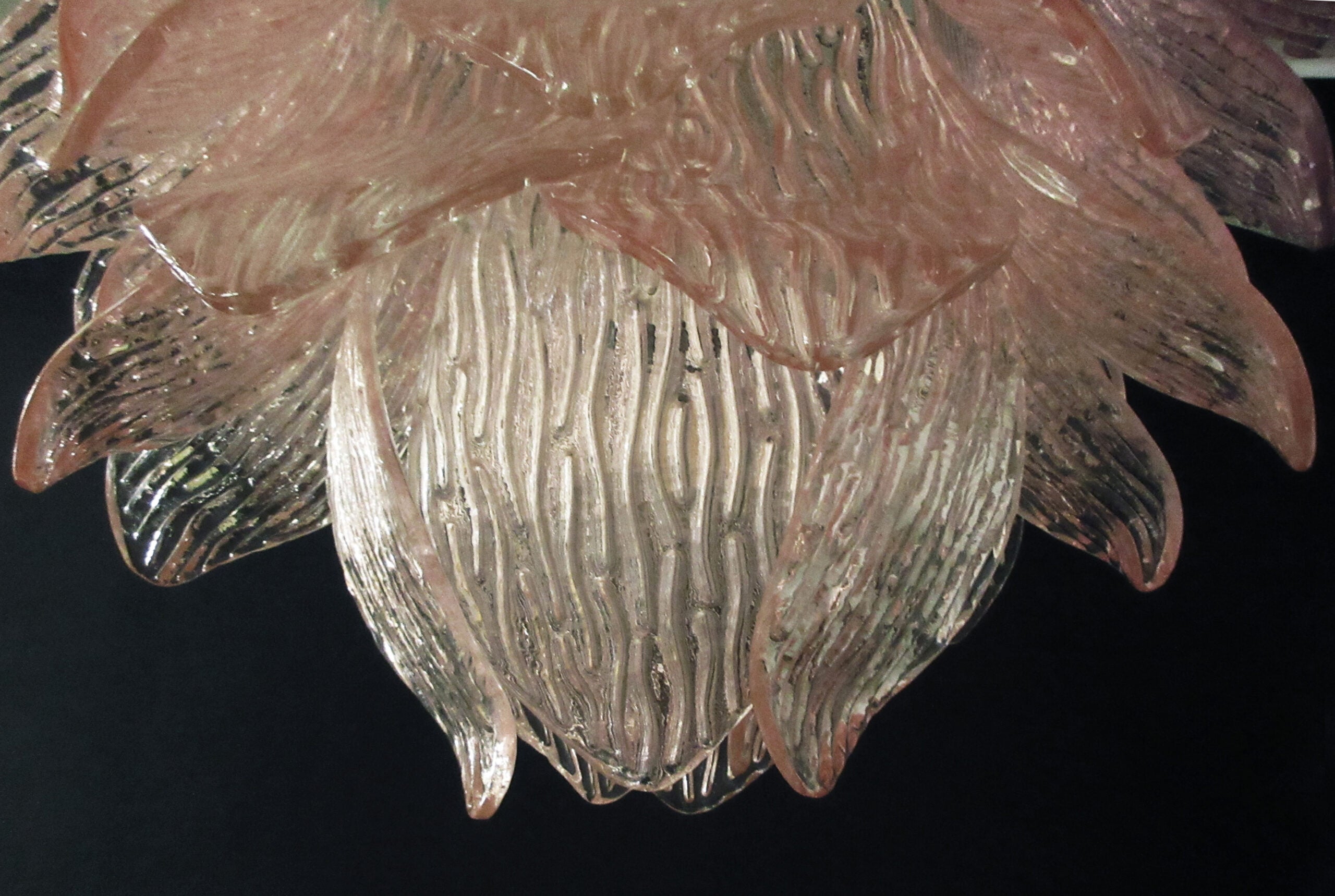 Murano Lysekrone – 38 Rosa Crostoliglass – detalj 3 – Murano Classics