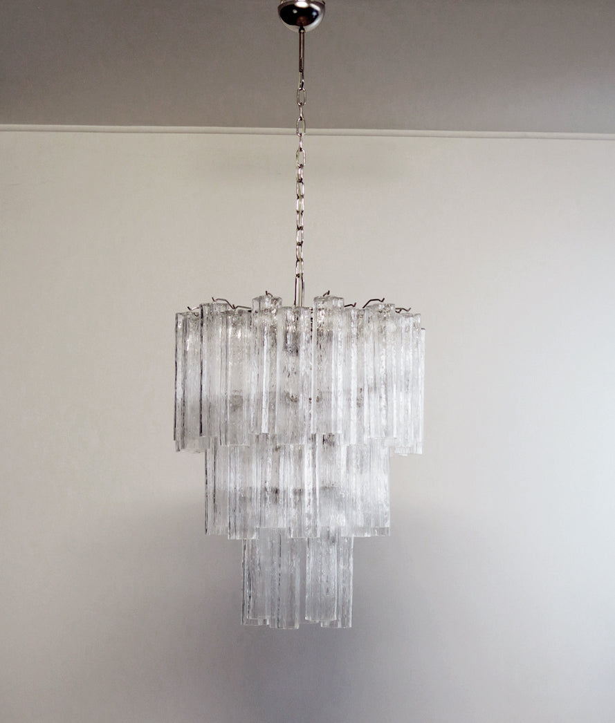 Murano Lysekrone – 48 Klare Glassrør – detalj 8 – Murano Classics